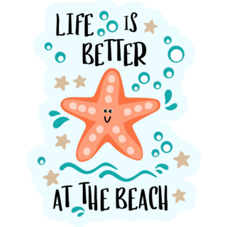 Starfish Beach Sticker