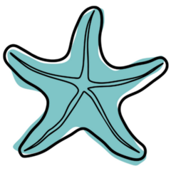 Starfish Hand Drawn Sticker