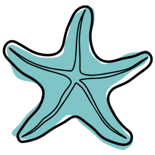Starfish Hand Drawn Sticker