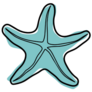 Starfish Hand Drawn Sticker