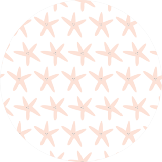 Starfish Pink With White Background Pattern Sticker