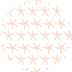 Starfish Pink With White Background Pattern Sticker