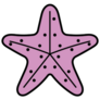 Starfish Purple Icon Sticker