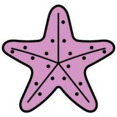 Starfish Purple Icon Sticker