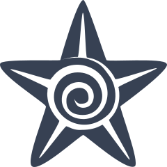 Starfish With Swirl Sticker