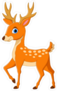 Staring Cartoon Deer Sticker
