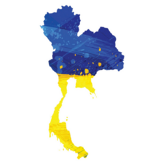 Starry Night Map Of Thailand Sticker