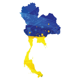 Starry Night Map Of Thailand Sticker