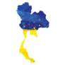 Starry Night Map Of Thailand Sticker