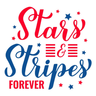 Stars And Stripes Forever Patriotic Lettering Sticker