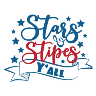 Stars And Stripes Yall Patriotic Sticker