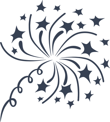 Stars Firework Design Sticker