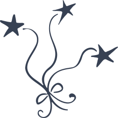 Stars On Strings Tied In A Ribbon Sticker