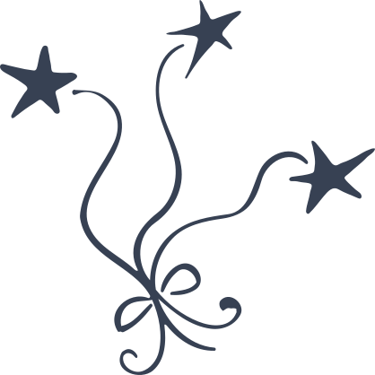 Stars On Strings Tied In A Ribbon Sticker