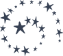Stars Spiral Sticker