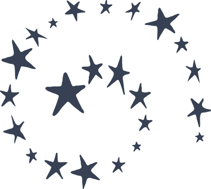 Stars Spiral Sticker