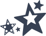 Stars With Holes Sticker