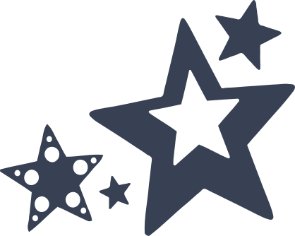 Stars With Holes Sticker