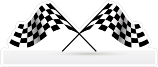 Start And Finish Flags Sticker