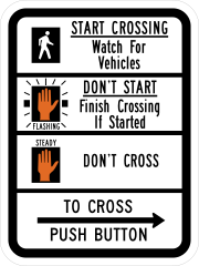 Start Crossing, Dont Start, Dont Cross Sticker