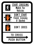 Start Crossing, Dont Start, Dont Cross Sticker
