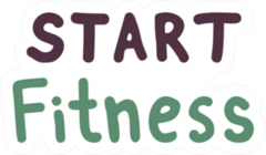 Start Fitness Sport Saying Sticker
