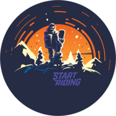 Start Riding Snowboarder Sticker