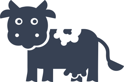 Startled Cow Sticker