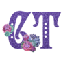 State Of Connecticut Abbreviation Purple Glitter Sticker