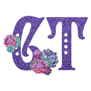 State Of Connecticut Abbreviation Purple Glitter Sticker