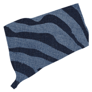 State Of Connecticut Blue Zebra Print Sticker