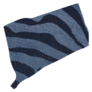 State Of Connecticut Blue Zebra Print Sticker