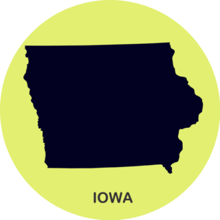 State Of Iowa Silhouette Sticker