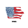 State Of Iowa Stars and Stripes sticker