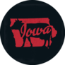 State Of Iowa With Cow Logo Sticker