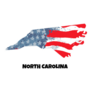 State Of North Carolina Usa Flag Sticker