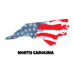 State Of North Carolina Usa Flag Sticker