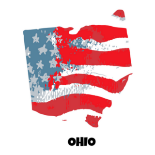 State Of Ohio United States Of America Usa Flag Sticker