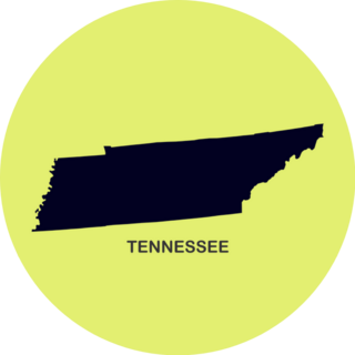 State Of Tennessee Map America On Green Sticker