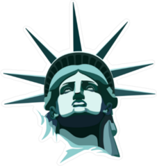 Statue Of Liberty Head Sticker