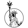 Statue Of Liberty Marijuana Leafs Sticker