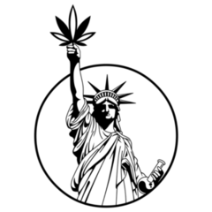 Statue Of Liberty Marijuana Leafs Sticker
