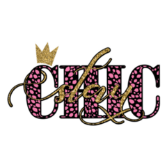 Stay Chic Crown Typography Sticker