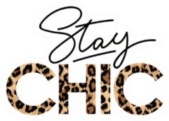 Stay Chic Fashion Print Sticker