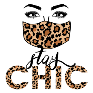 Stay Chic Fashionable Fask Mask Sticker