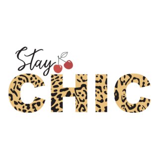 Stay Chic Leopard Cherry Sticker