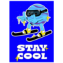 Stay Cool Neptune Skiing In Snow Sticker