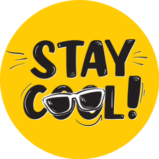 Stay Cool Summer Quote Hand Drawn Sticker