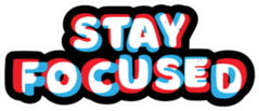Stay Focused Fun Typography Sticker