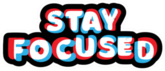 Stay Focused Fun Typography Sticker